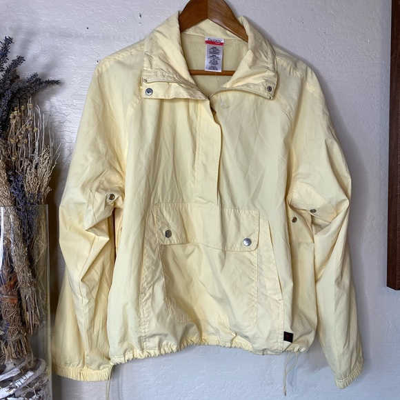 Pullover kangaroo pocket yellow windbreaker - Picture 3 of 6